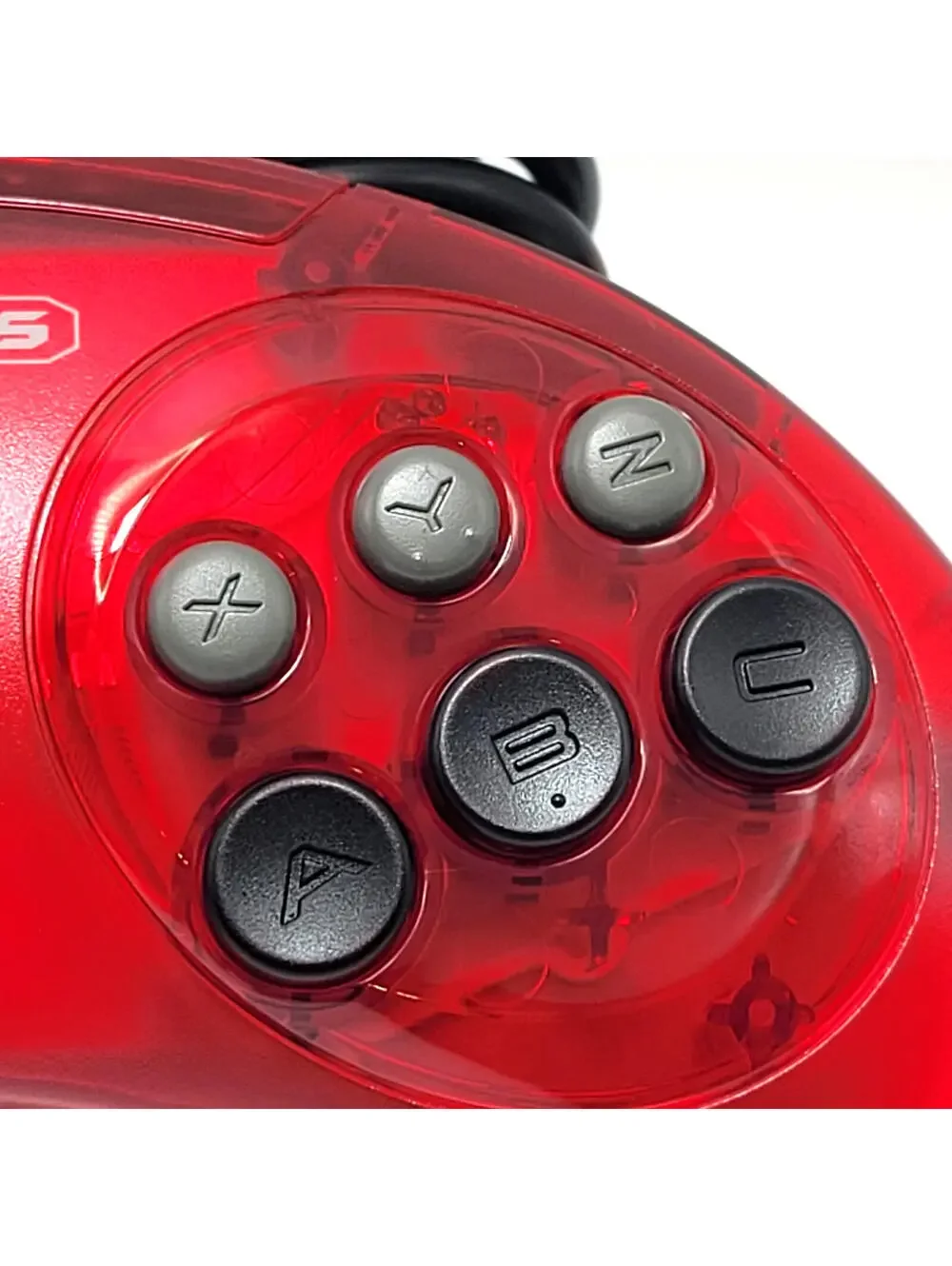 Retro-Bit Official Sega Genesis 6-Button Controller Pad for Sega Genesis - Red